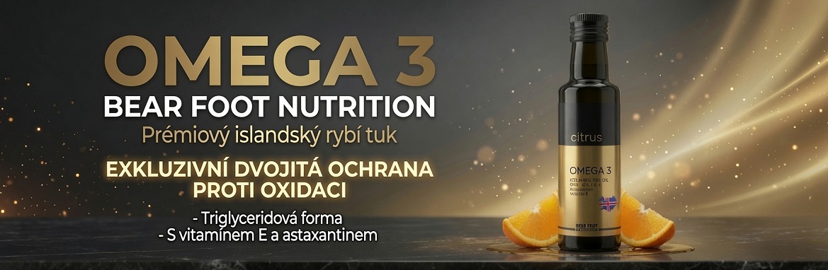 Bear Foot Omega-3 olej 250 ml z Islandu v triglyceridové formě LYSI s vitamínem E a astaxantinem Bio Algamo 10 %